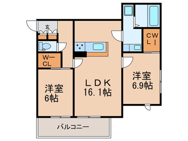 D-room五十川の物件間取画像